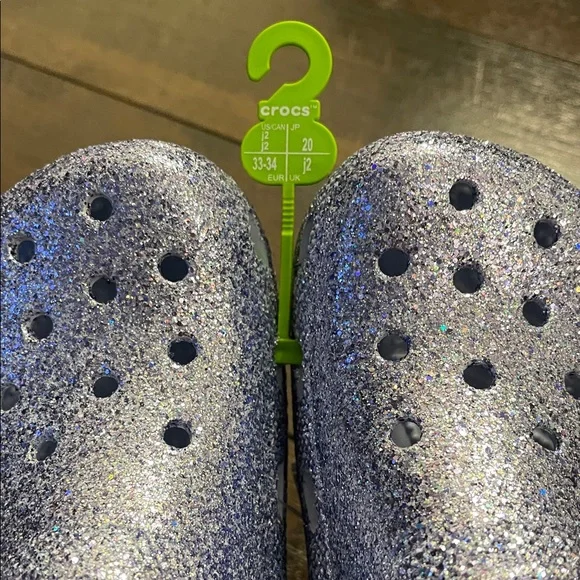 CROCS Kids Sparkly Slippers - Silver - Picture 3 of 4